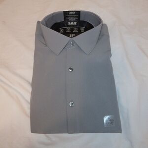 J.Ferrar Long Sleeve Grey Dress Shirt Size Large